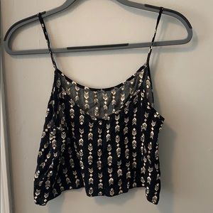 Black crop too tank top